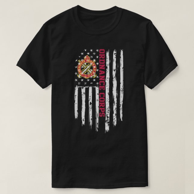 Army Ordnance Corps American Flag T-Shirt (Design vorne)