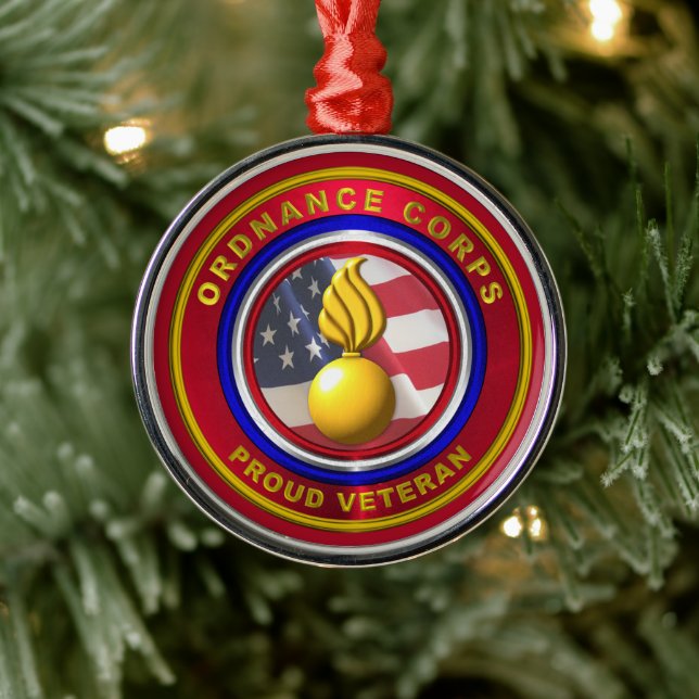 Army Ordnance Corps Veteran Weihnachten Ornament Aus Metall (Baum)