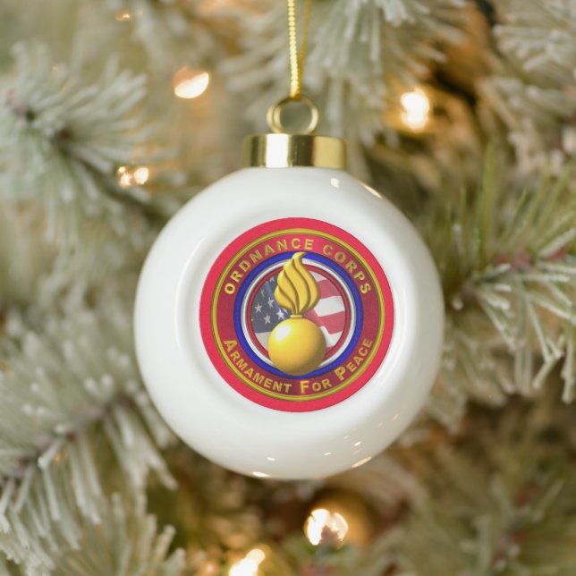 Army Ordnance Veteran Weihnachten Keramik Kugel-Ornament (Baum)