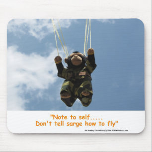 Army Parachute Jumper Pet Affe Mat Mousepad