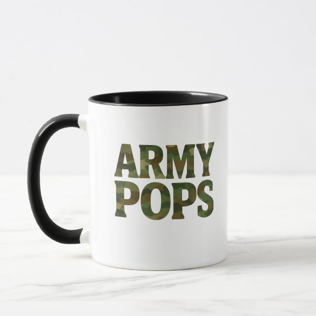"ARMY POPS" Camouflage Mug | Military Dad Grandfat Tasse (Links)