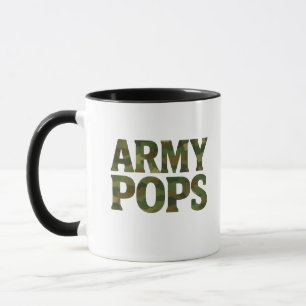 "ARMY POPS" Tarnmuster-Tasse Militär-Vater Großv Tasse
