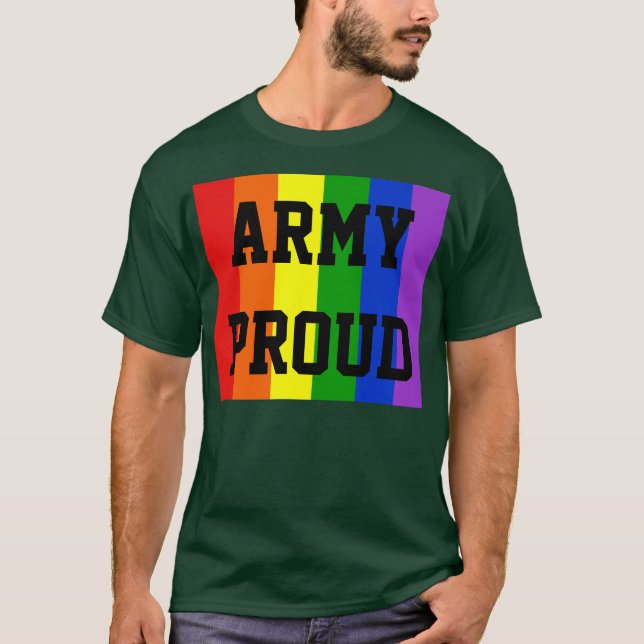 Army Proud Gay Rainbow Dark T - Shirt (Vorderseite)