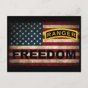 Army Ranger School - American Flag - Freiheit Postkarte