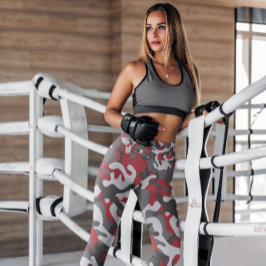 Army Red Camouflage Gemustert | LEGGINGS