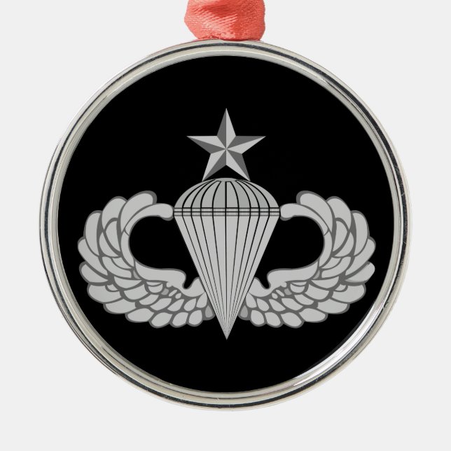 Army Senior Jump Wings Ornament Aus Metall (Vorne)