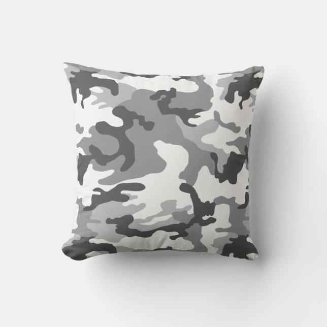 Army Snow Camouflage Fleece Blanket Kissen (Vorderseite)