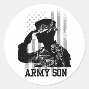 Army Son Runder Aufkleber