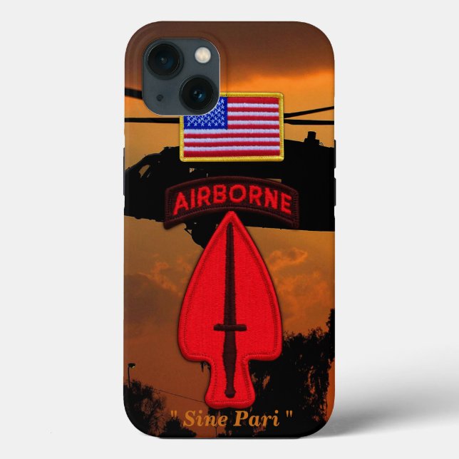 Army Special ops USASOC Veterans Vets Patch Case-Mate iPhone Hülle (Rückseite)