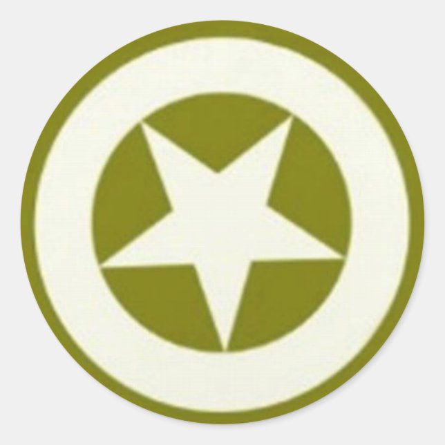 Army Star Runder Aufkleber (Vorderseite)