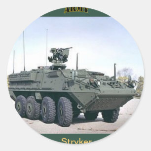 Army Stryker Panzersticker Runder Aufkleber