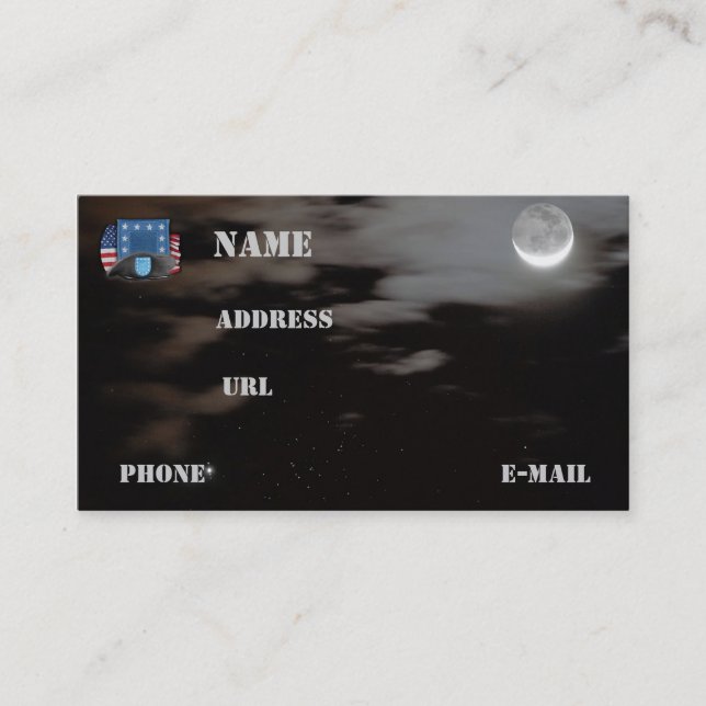 army units beret flash veterans vets business Card Visitenkarte (Vorderseite)