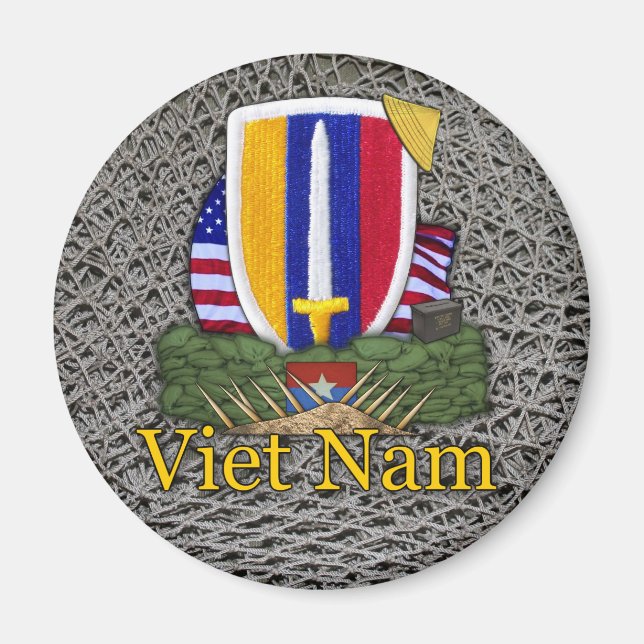Army USARV Vietnam War Patch Veteranen Magnet (Vorne)