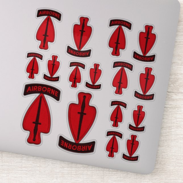 Army USASOC Special Ops Veterans Contour Sticker (Detail)