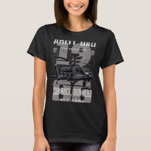 Army Vater Vater Militär Vatertag Apache Helico T-Shirt