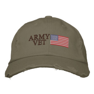 Army Vet mit amerikanischer Flagge Patriotic Milit Bestickte Kappe