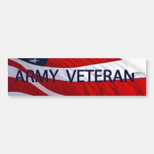 Army Veteran American Flag Autoaufkleber (Vorne)