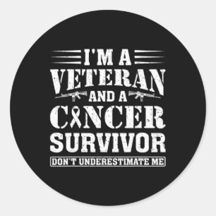 Army Veteran Cancer Survivor Weltkrebstag Runder Aufkleber