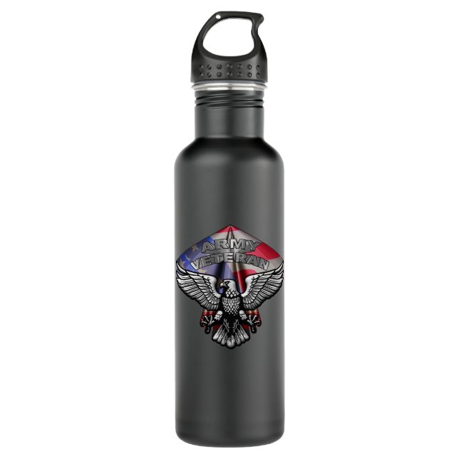 Army Veteran Edelstahlflasche (Vorderseite)