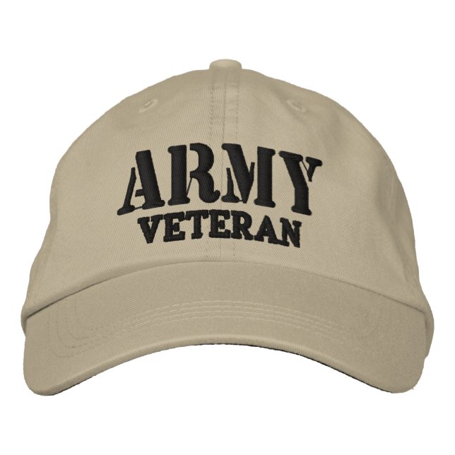Army Veteran Hat Bestickte Baseballkappe (Vorderseite)