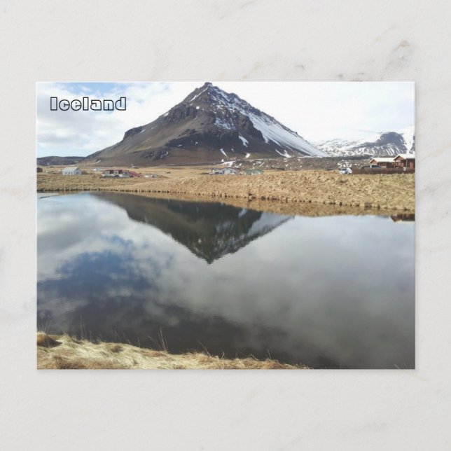 Arnarstapi und Stapafell, Island Postkarte (Vorderseite)