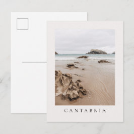 Arnia Strand in Spanien, neutrale ästhetische Stra Postkarte