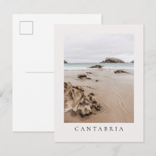 Arnia Strand in Spanien, neutrale ästhetische Stra Postkarte