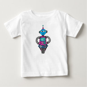 Arnie Robot: Rosa und blau Baby T-shirt