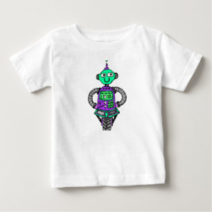 Arnie Roboter, lila und grün Baby T-shirt