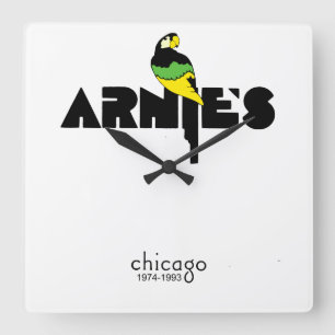 Arnie's Restaurant, 1050 N. Staat St., Chicago, IL Quadratische Wanduhr
