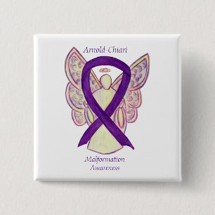 Arnold-Chiari Malformation Awareness Ribbon Button