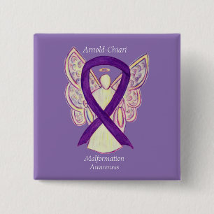 Arnold-Chiari Malformation Awareness Ribbon Button
