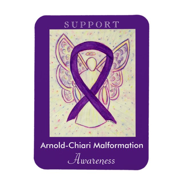 Arnold-Chiari Malformation Awareness Ribbon Magnet (Vertikal)