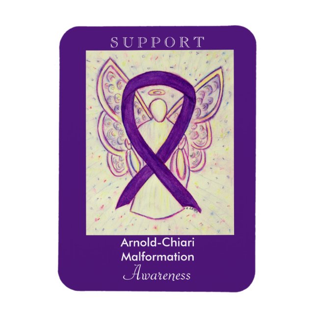 Arnold-Chiari Malformation Awareness Ribbon Magnet (Vertikal)