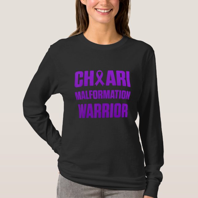 Arnold Chiari Malformation Warrior Fight Awareness T-Shirt (Vorderseite)