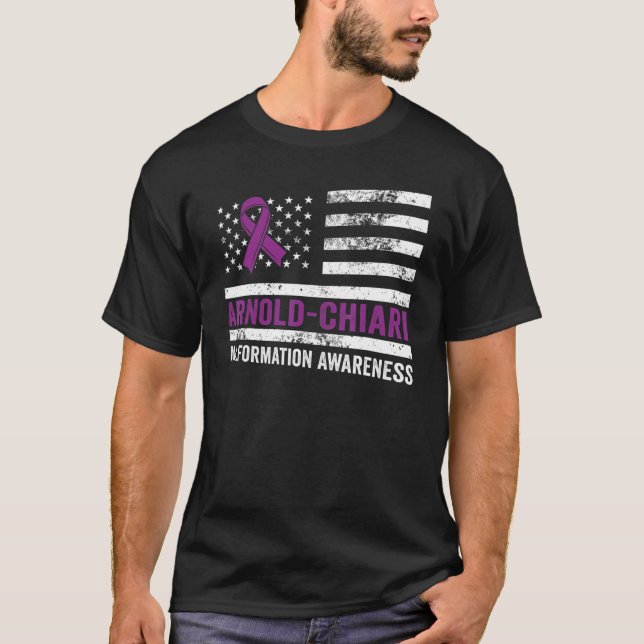 Arnold Chiari Malformation Warrior Plan Awareness T-Shirt (Vorderseite)