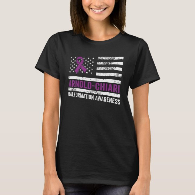 Arnold Chiari Malformation Warrior Plan Awareness T-Shirt (Vorderseite)