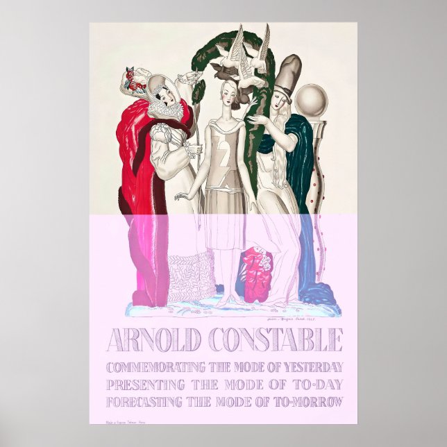 Arnold Constable Fashion Art Nouveau Jean-Dupas Poster (Vorne)