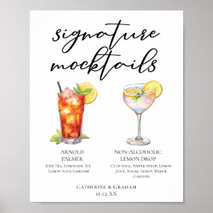 Arnold Palmer Lemon Drop Tropical Hochzeits-Mockta Poster