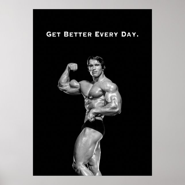 Arnold Schwarzenegger Motivationszitat Poster (Vorne)