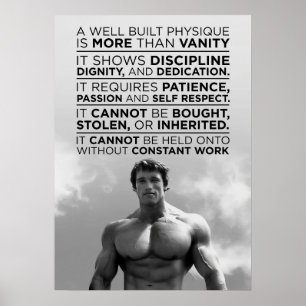 Arnold Schwarzenegger Motivationszitat Poster