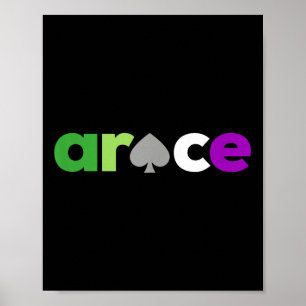 Aro Ace Pride Spade, Lgbt Aroace, Lgbtq Aromantic Poster
