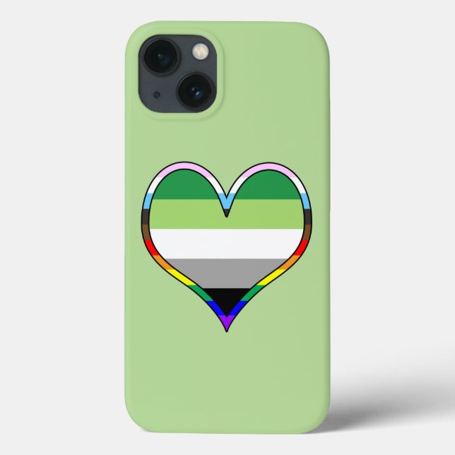 Aro Pride Heart Case-Mate iPhone Case (Rückseite)