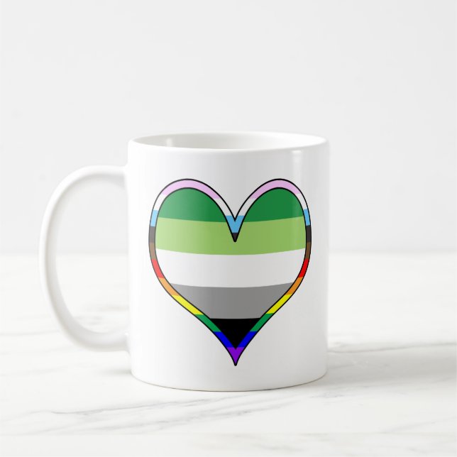 Aro Pride Heart Coffee Tasse (Links)