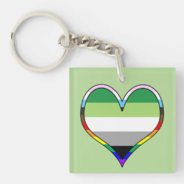 Aro Pride Heart Keychain Schlüsselanhänger