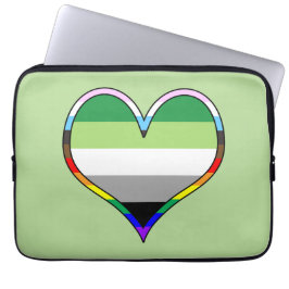 Aro Pride Heart Laptop Sleeve