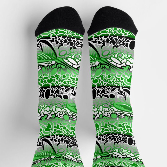 Aro Pride-Schlangenlinien Socken (Oben)