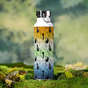 AroAce Agender Stolz Schwarze Katze - Mystische He Trinkflasche