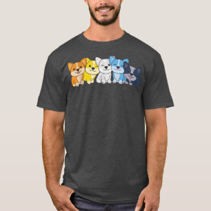 Aroace Flag Pride Lgbtq Hunde Aroace Corgi T-Shirt