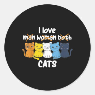 Aroace Flag Pride Lgbtq Katzen Niedlich Aroace Cat Runder Aufkleber